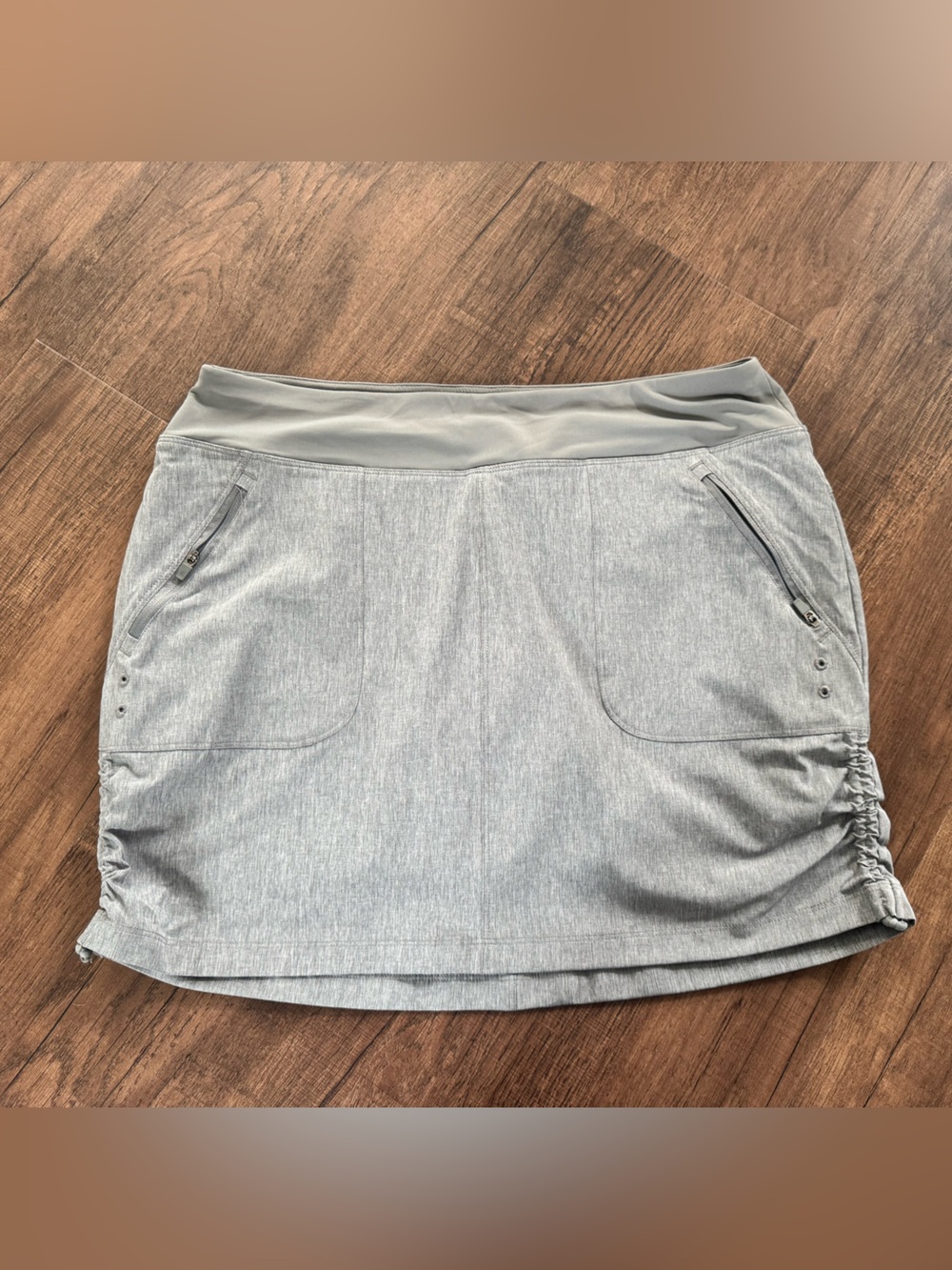 Kyodan Light Gray Athletic Skort with Zip Pockets